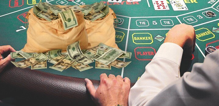 Baccarat Table and Money