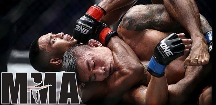 MMA Fighters Rear Naked Choke