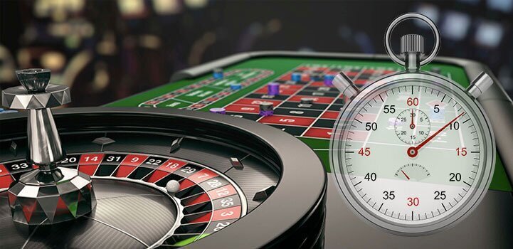 casino table and stopwatch