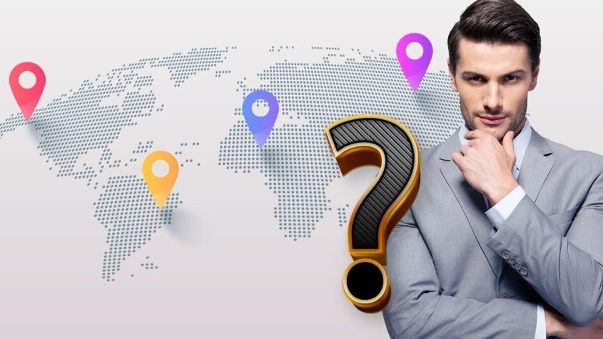 Map of the World, Guy Wearing Suit Thinking