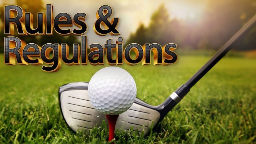 Golf Club, Golf Tee, Rules and Regulations Text