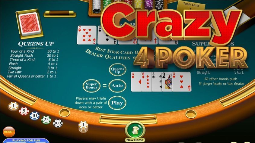 Crazy 4 Poker Text Over Poker Online Game