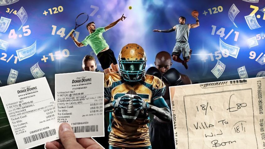 Sports Athletes Collage, Moneyline Bet Tickets