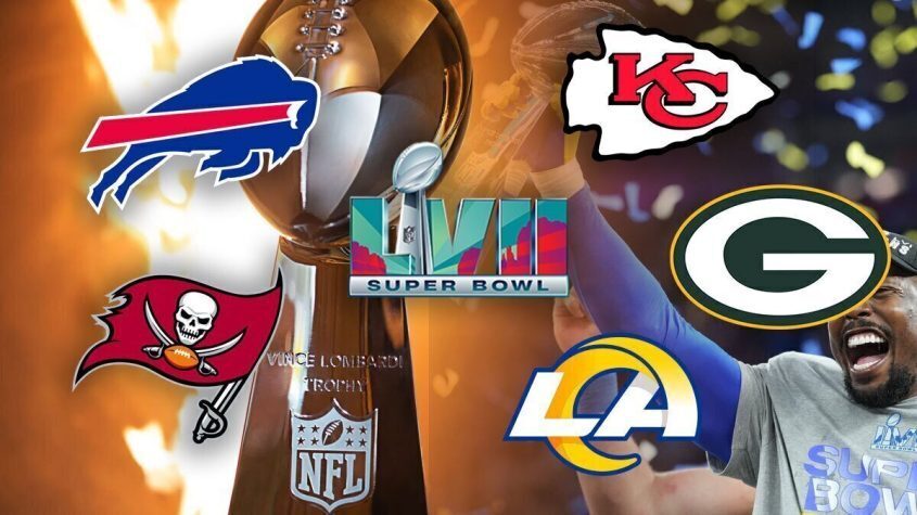 Super Bowl, Logos, Bills, Buccaneers, Rams, Packers, Chiefs