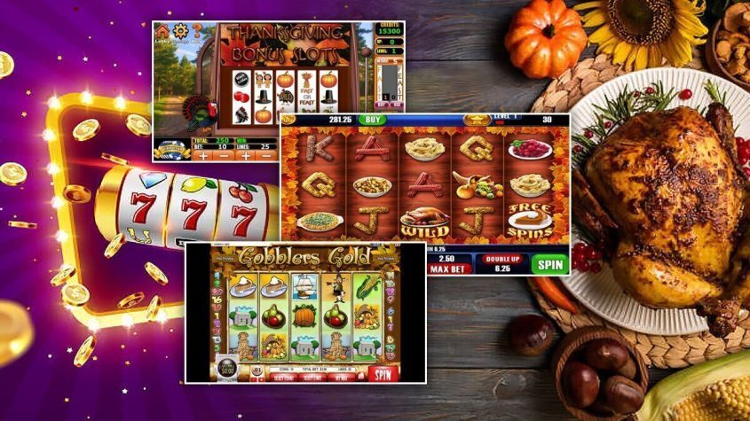 Thanksgiving, Turkey, Slots, Coins, Pumpkin, Fall