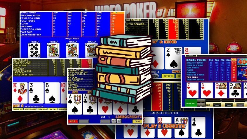 Video Poker, Books, Cards, Chips, Money