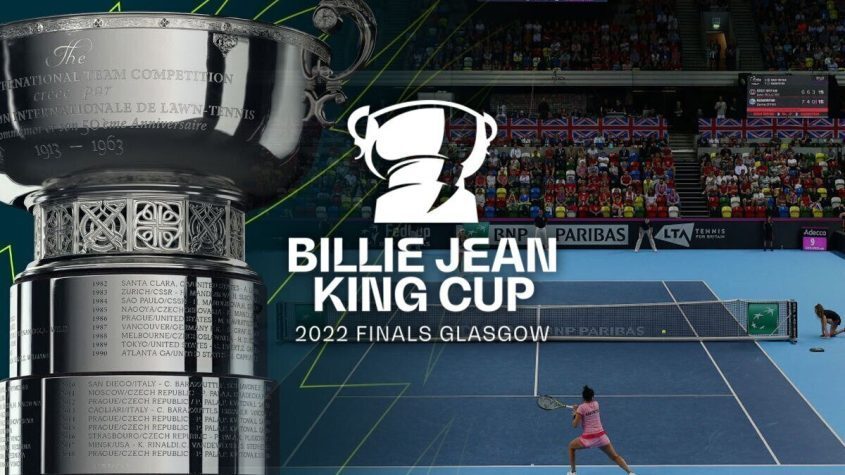 Billie Jean, King Cup, Trophy, Tennis, Court, Players, Fans