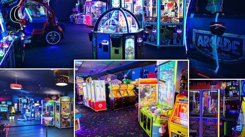 Casino, Arcade Games, Arcade, Neon Lights, Machines