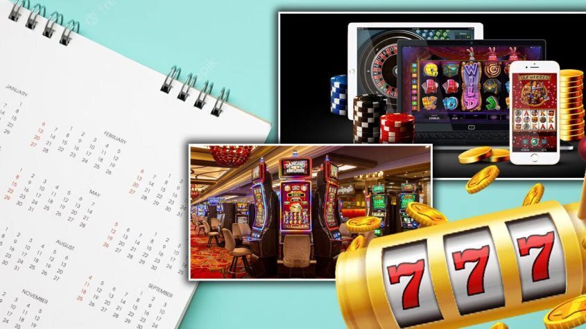 Calendar, Slots, 777, Lucky, Casino